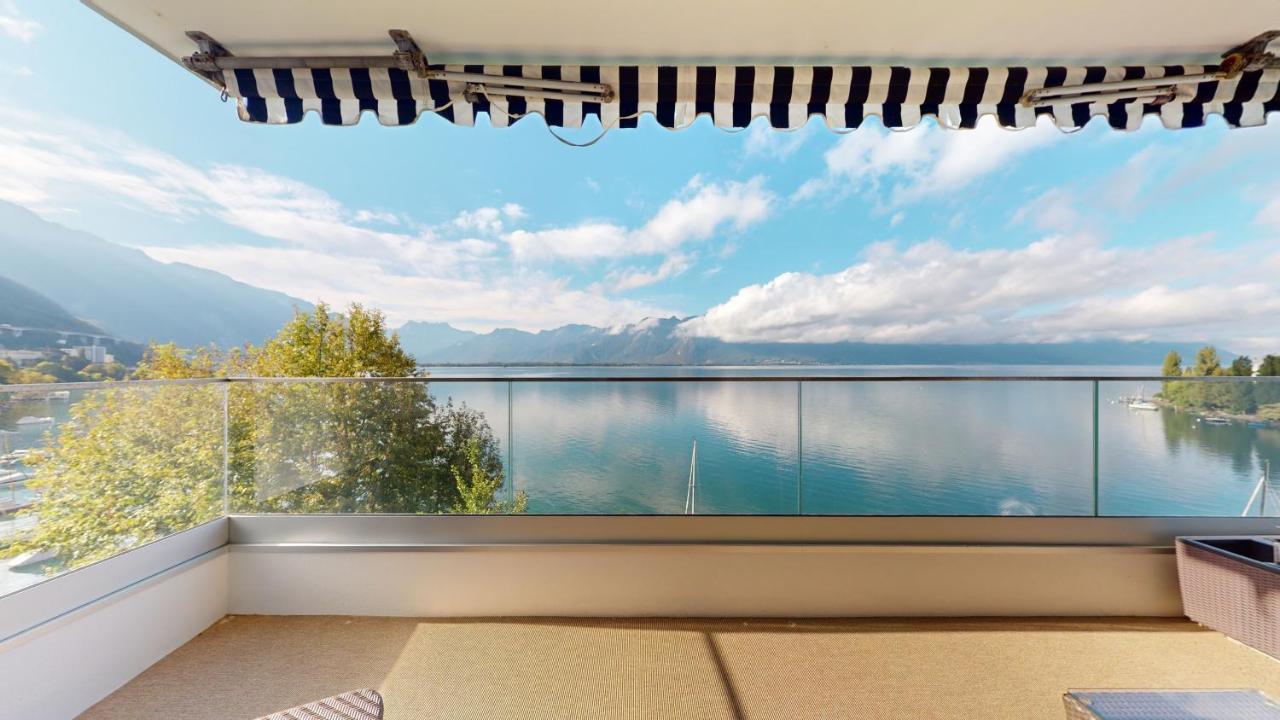 Lakefront Apartment With Exceptional View Territet Exteriér fotografie